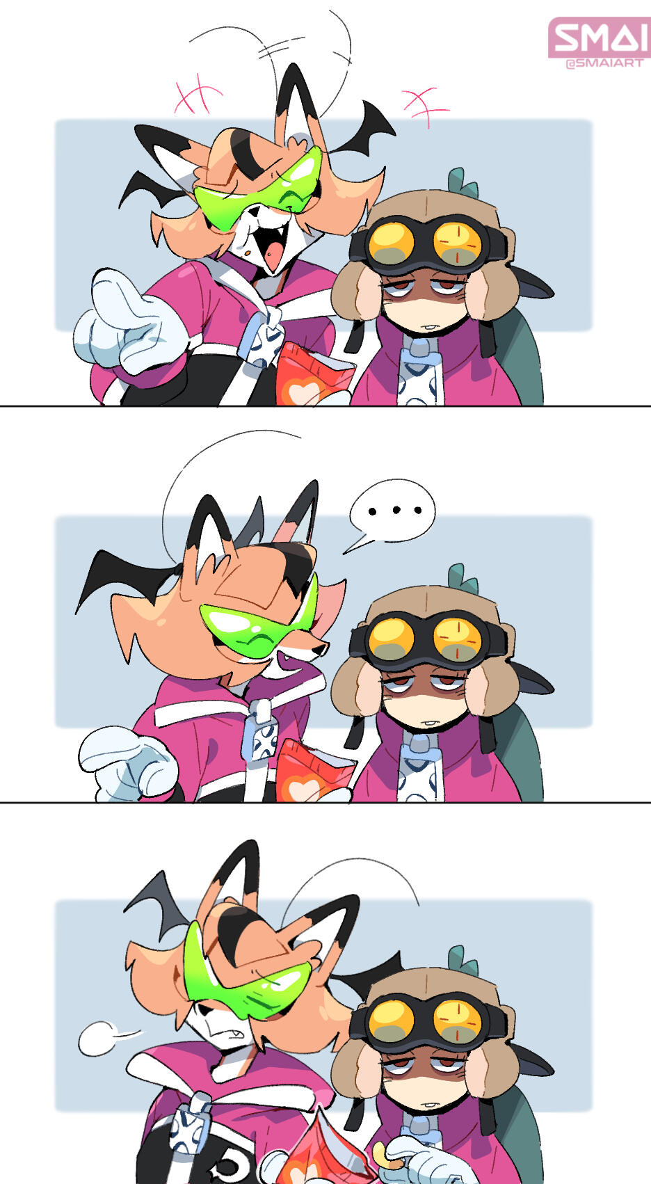 Hollie & Slug - Art Template Meme Redraw