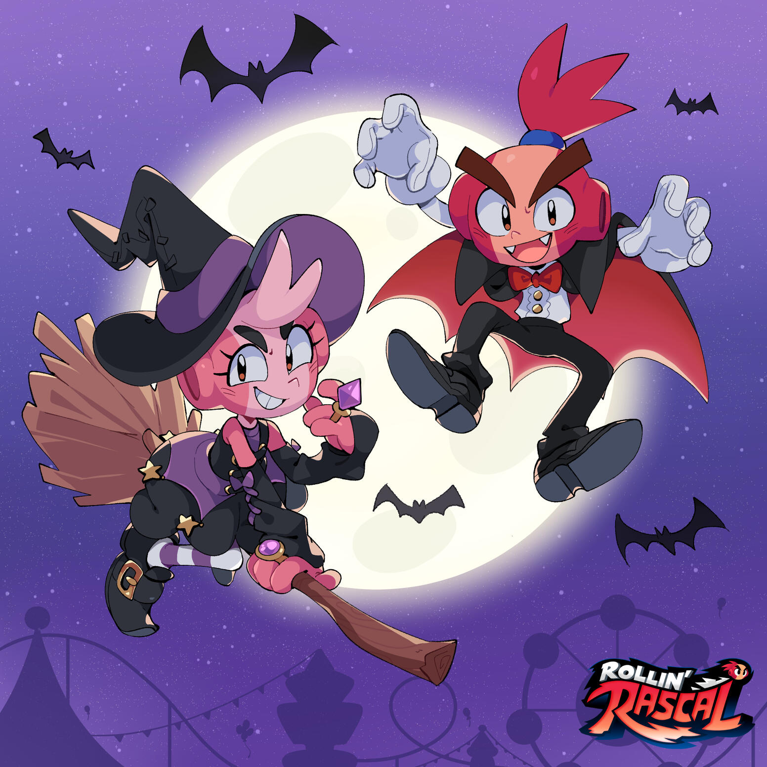 Rollin' Rascal - Halloween Illustration