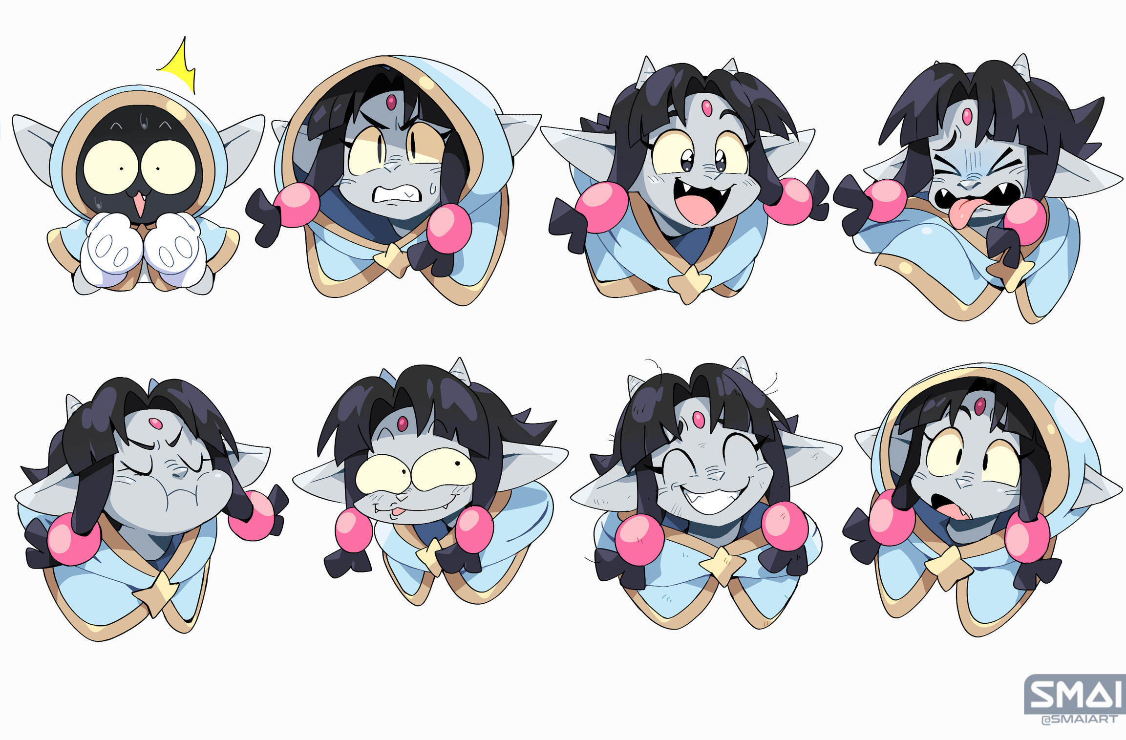 Myau Character Expression Sheet