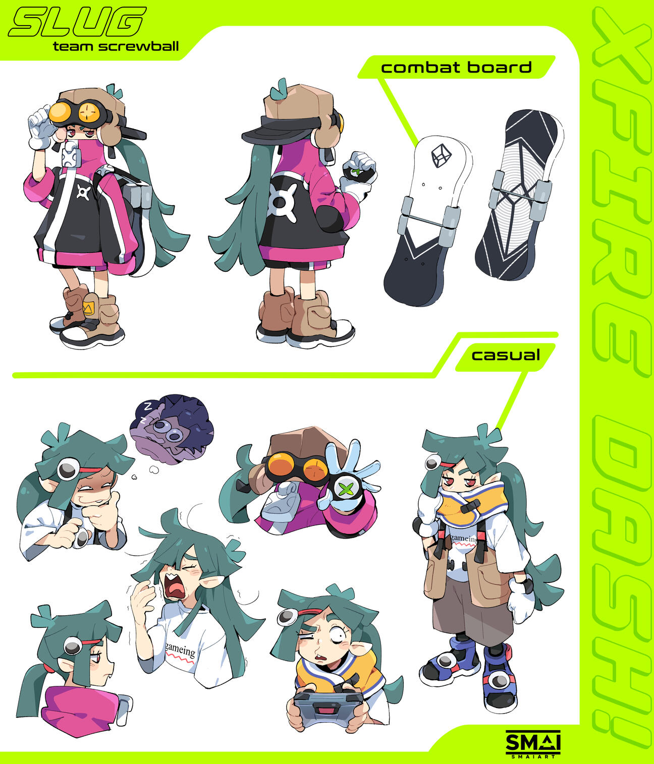 XFIRE DASH - Slug Character Sheet